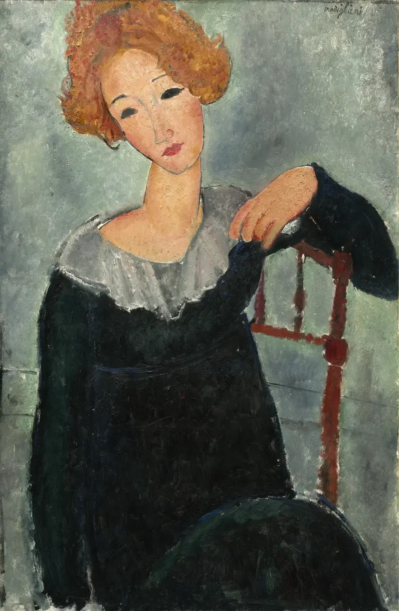 Kvinna med rött hår av Amedeo Modigliani