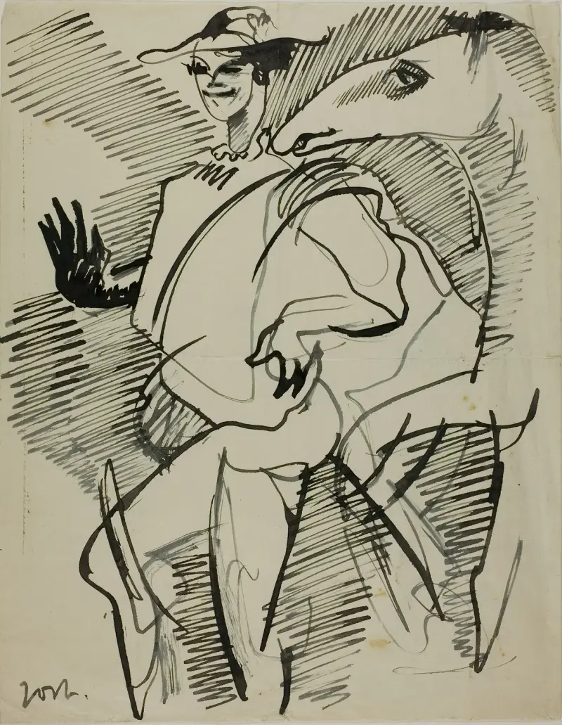 Man med häst av Anders Zorn