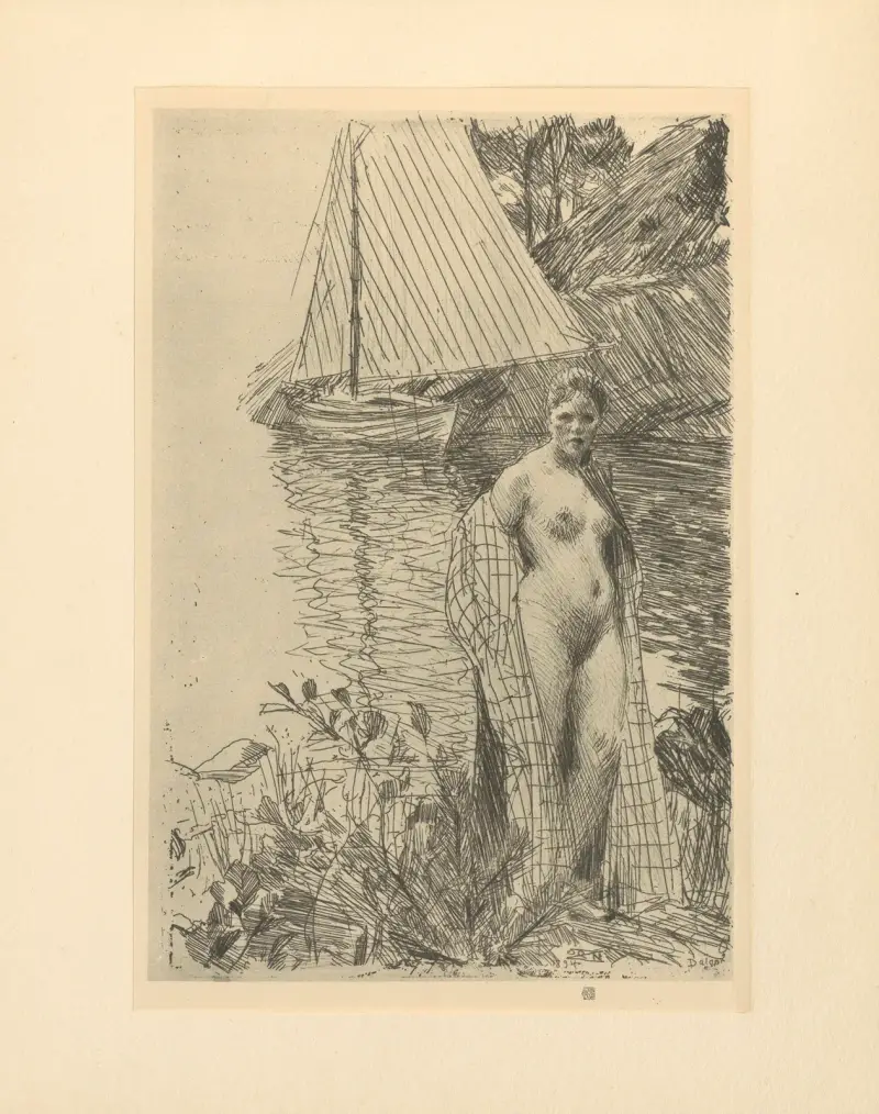 Mein Modell und mein Boot von Anders Zorn