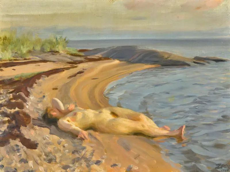På stranden av Anders Zorn