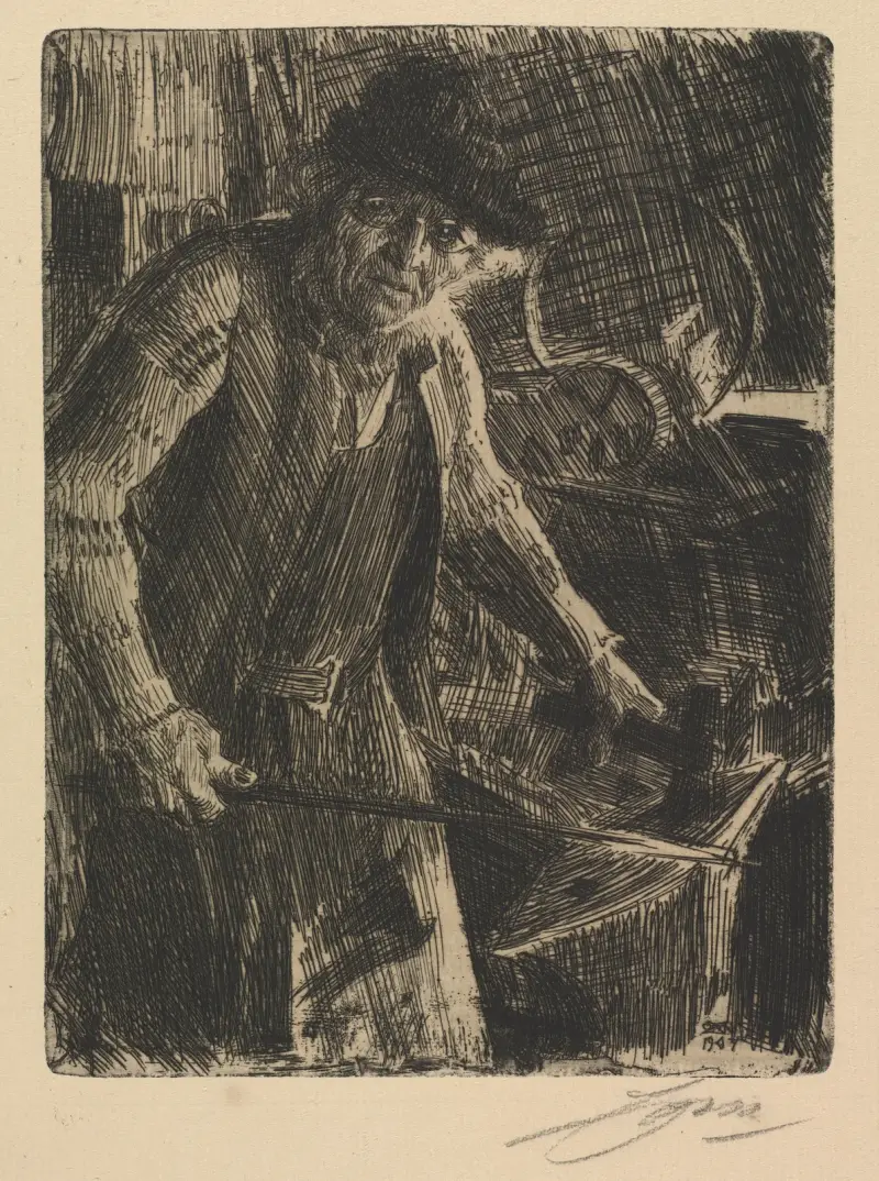 Der Grobschmied von Anders Zorn