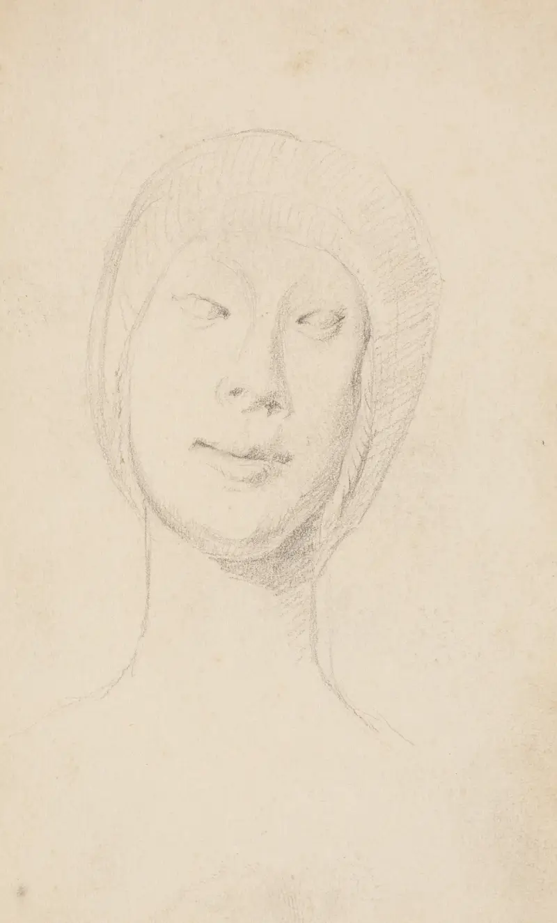 Studie efter Francesco Lauranas buste af Eleonora d’Aragona i museet i Palermo. En face av Laurits Andersen Ring