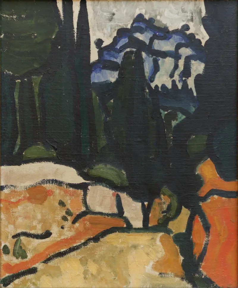 Zypressen bei Cassis von André Derain