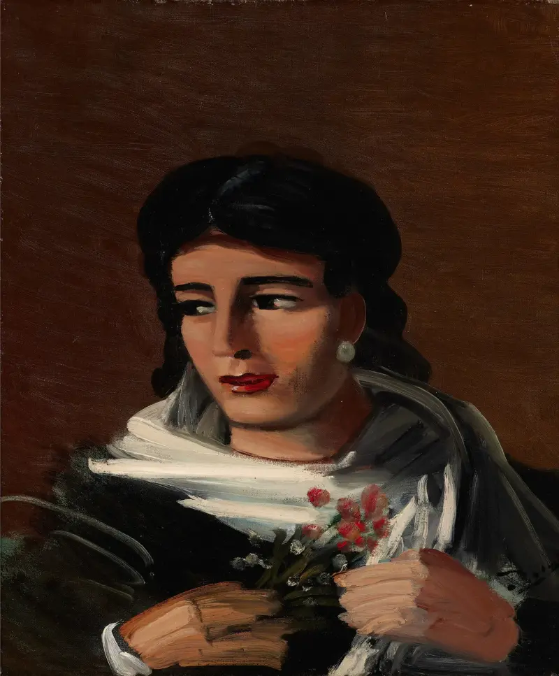 Kvinna med bukett av André Derain