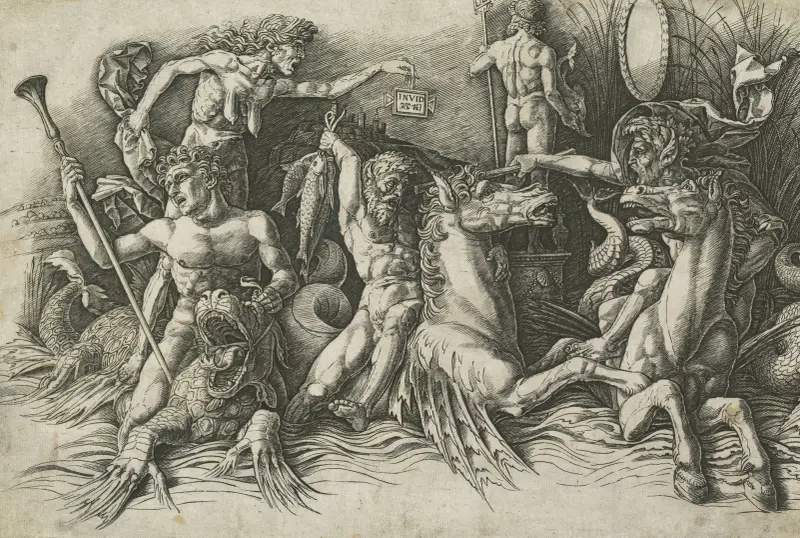 Havsgudarnas strid av Andrea Mantegna