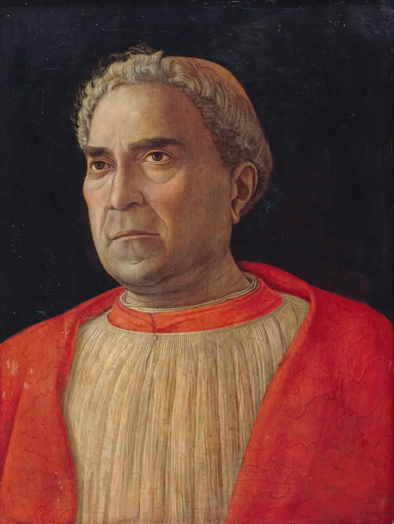Kardinal Ludovico Scarampi Mezzarota kallad Ludovico Trevisano av Andrea Mantegna