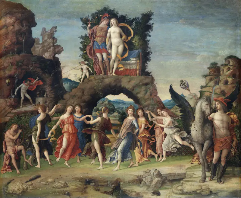 Parnas, 1496 – č. 1, Andrea Mantegna