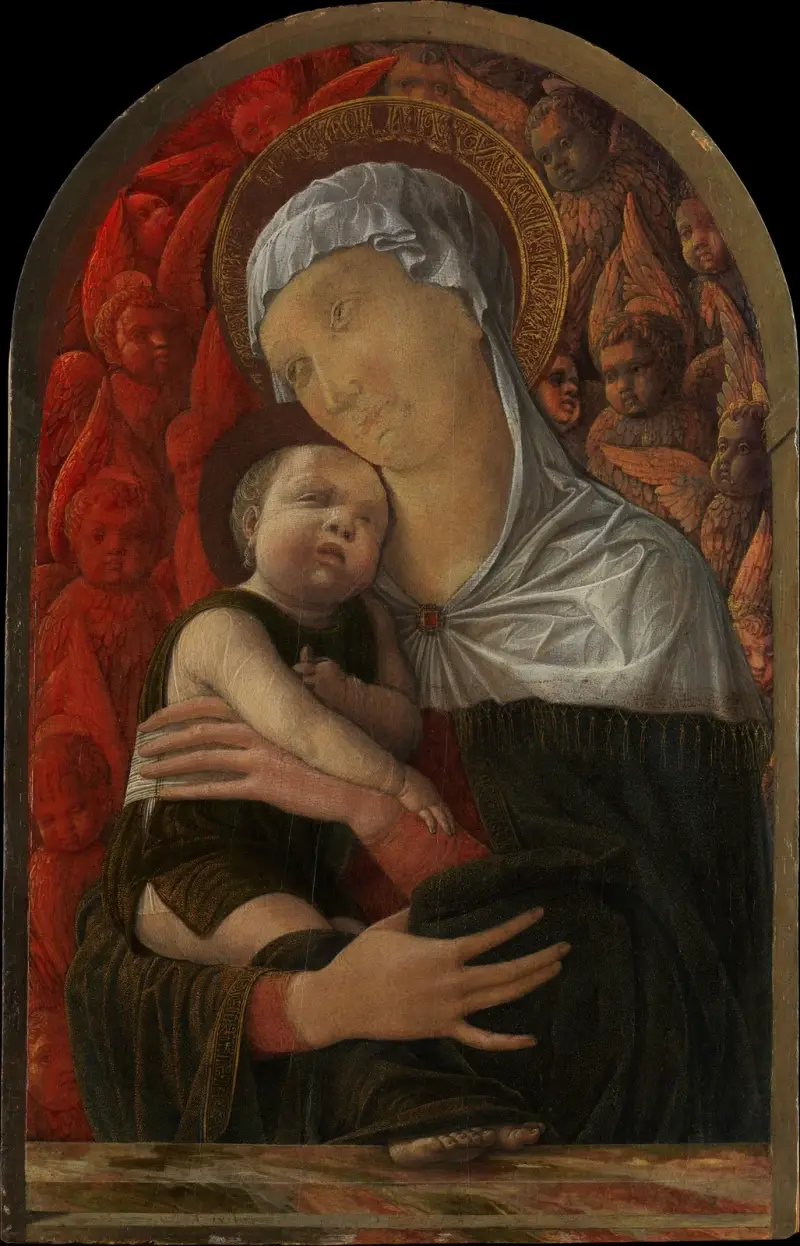 Madonna and Child with Seraphim and Cherubim av Andrea Mantegna