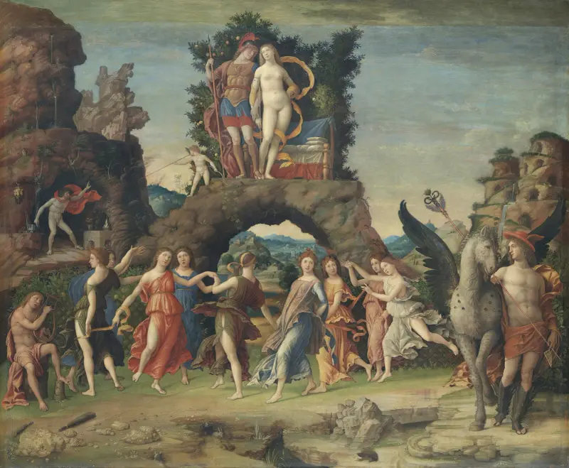 Parnassus av Andrea Mantegna