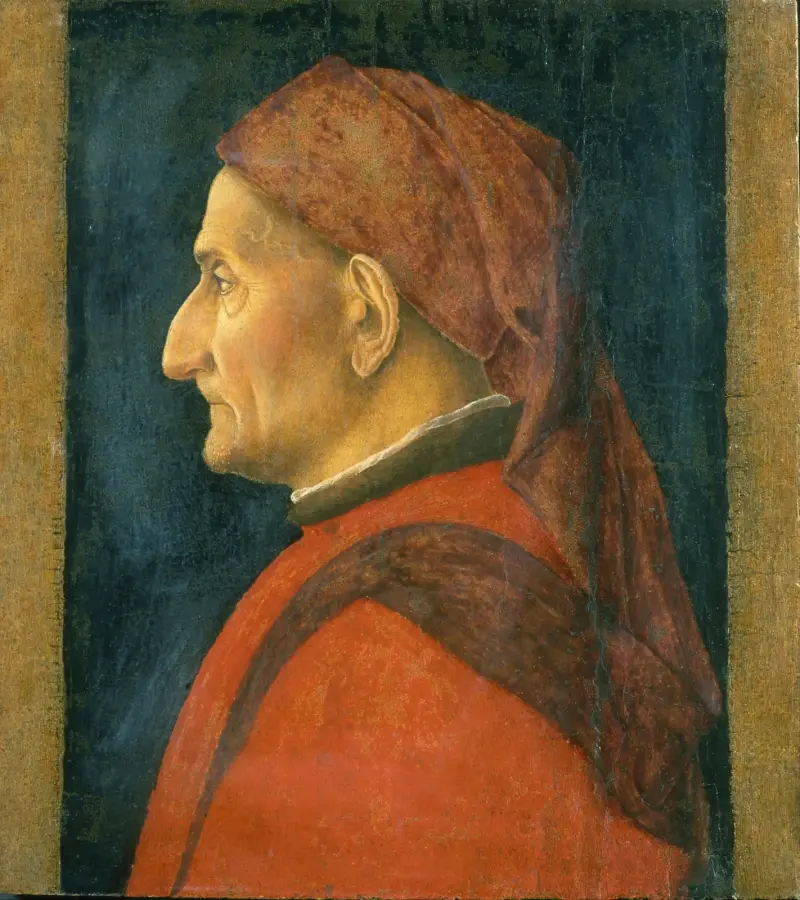 Profil av en man av Andrea Mantegna