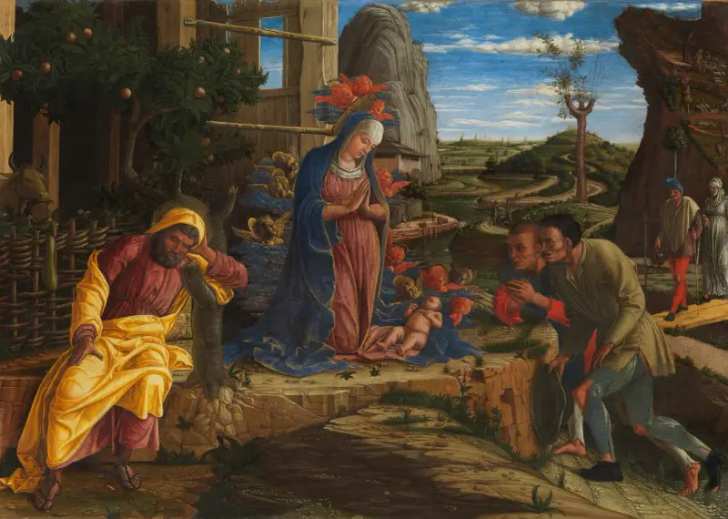 Die Anbetung der Hirten von Andrea Mantegna