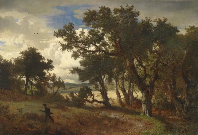 Lovec v krajině, Andreas Achenbach