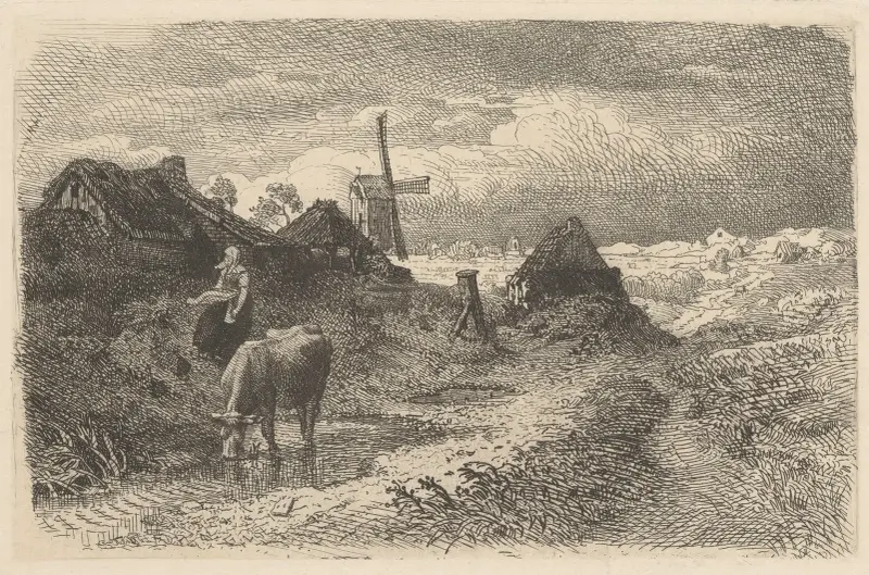 Krajina s krávou, Andreas Achenbach