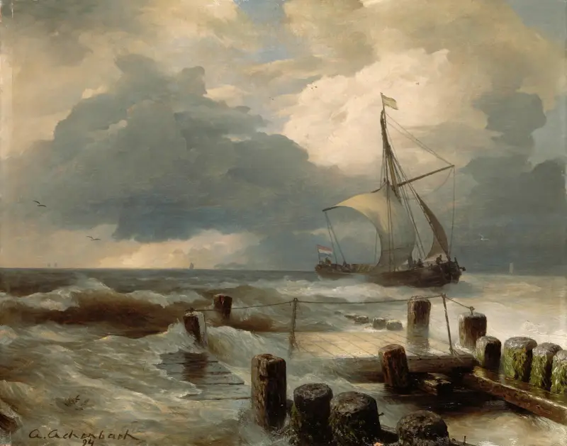 Küstenlandschaft II von Andreas Achenbach