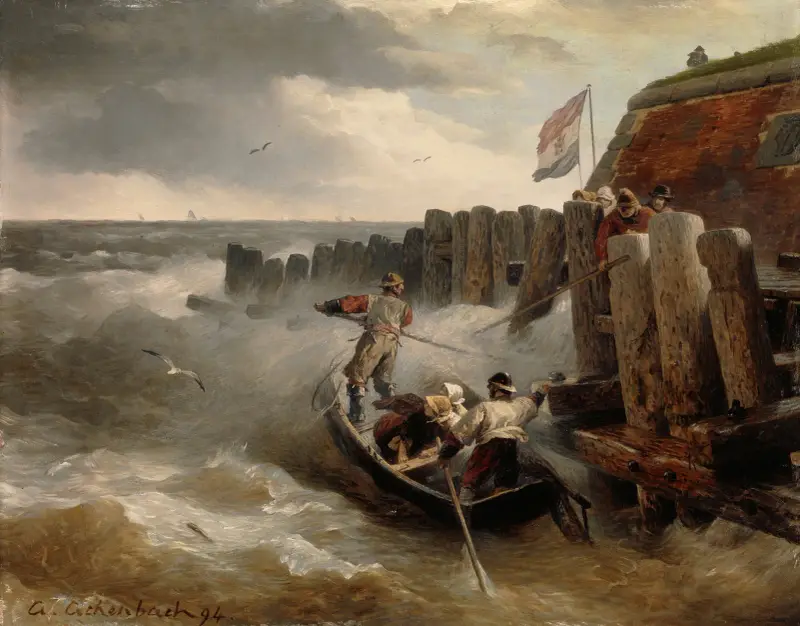 Pobřežní krajina, 1894, Andreas Achenbach