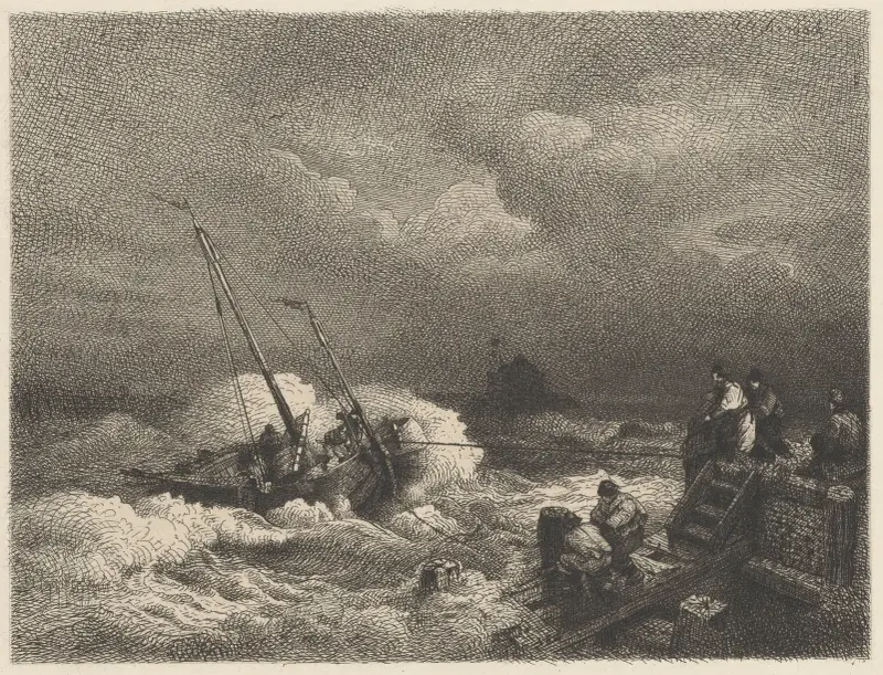 Pejzaż nadmorski, Andreas Achenbach
