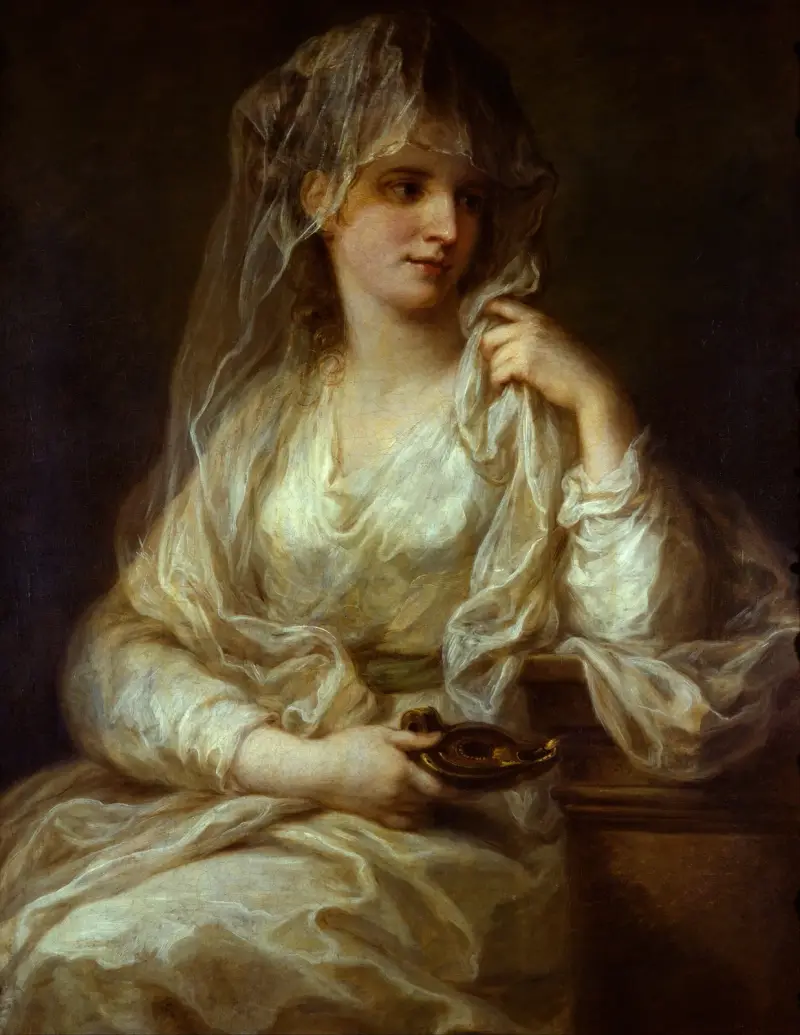 Porträt einer Dame als Vestalin von Angelica Kauffmann