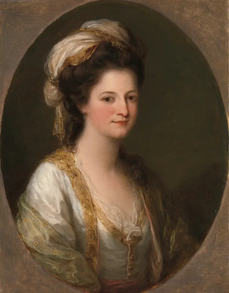 Porträtt av en kvinna, traditionellt identifierad som Lady Hervey av Angelica Kauffmann