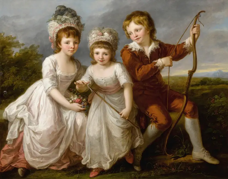 Porträt dreier Kinder von Angelica Kauffmann