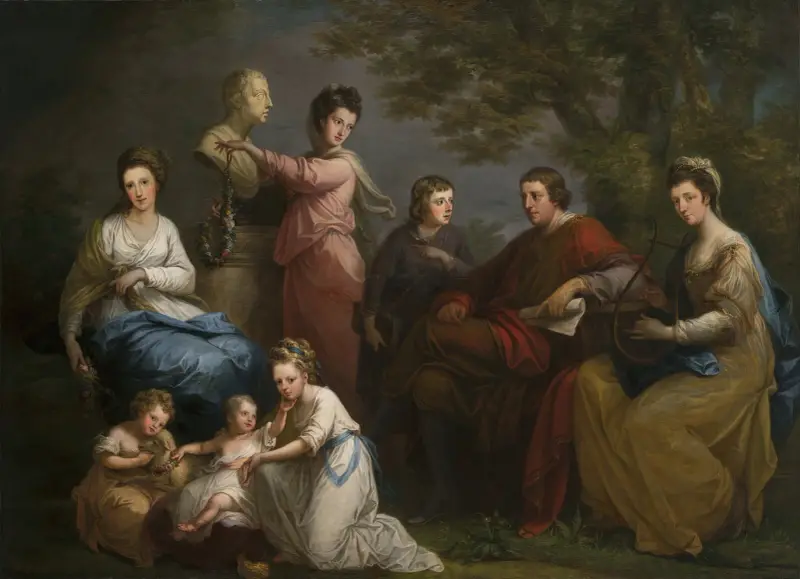 Familjen till Earlen av Gower av Angelica Kauffmann