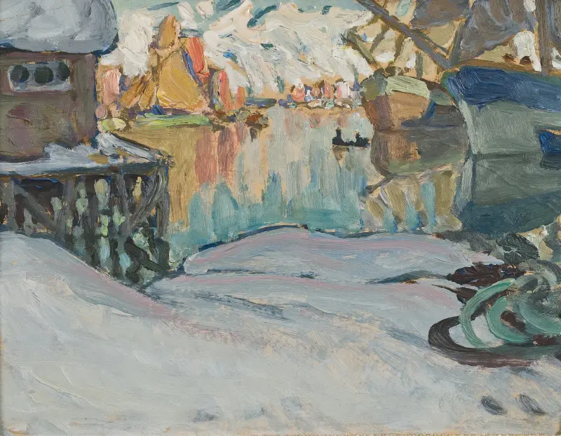 Från Svolvær hamn. Studie från Lofoten av Anna Boberg