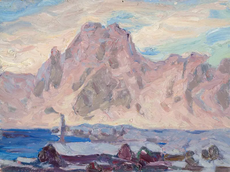 Lofoten in Violett. Studie von Anna Boberg