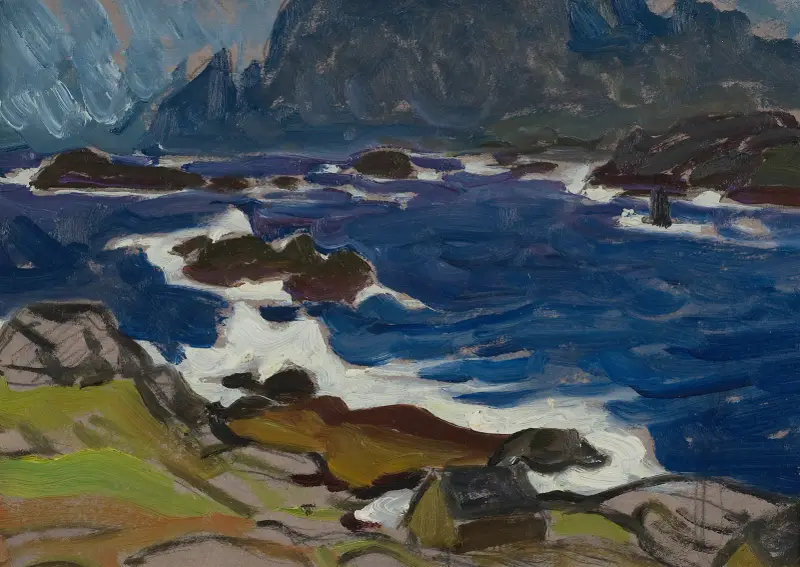 Studie während eines Sturms. Von Lofoten von Anna Boberg