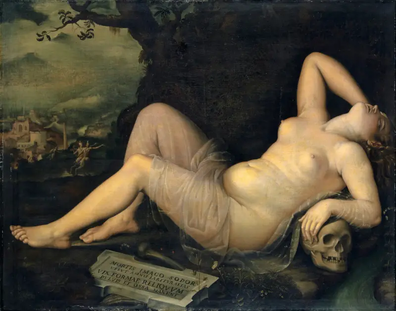 Sömnen, en bild av döden av Annibale Carracci
