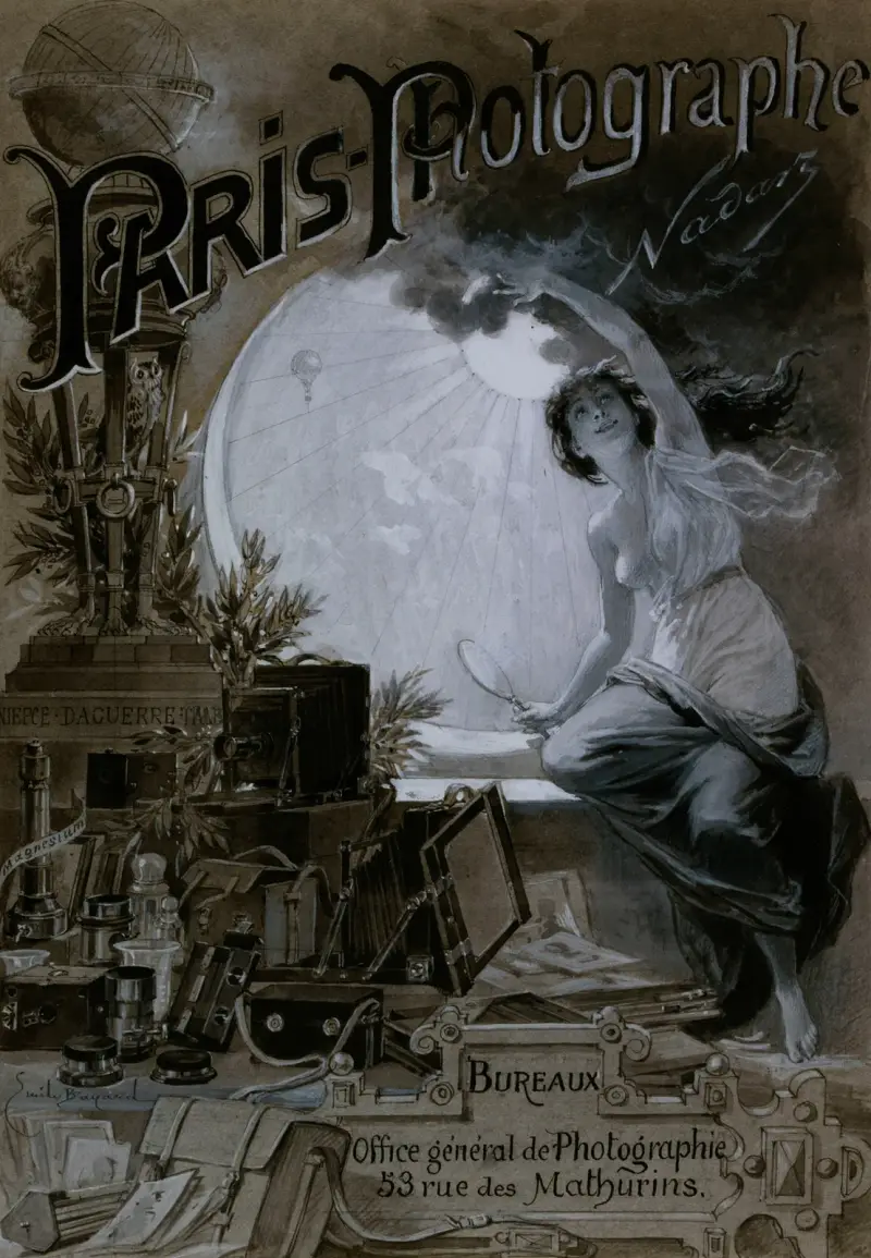 Modèle pour la couverture du journal Nadar Paris photographié von Émile-Antoine Bayard