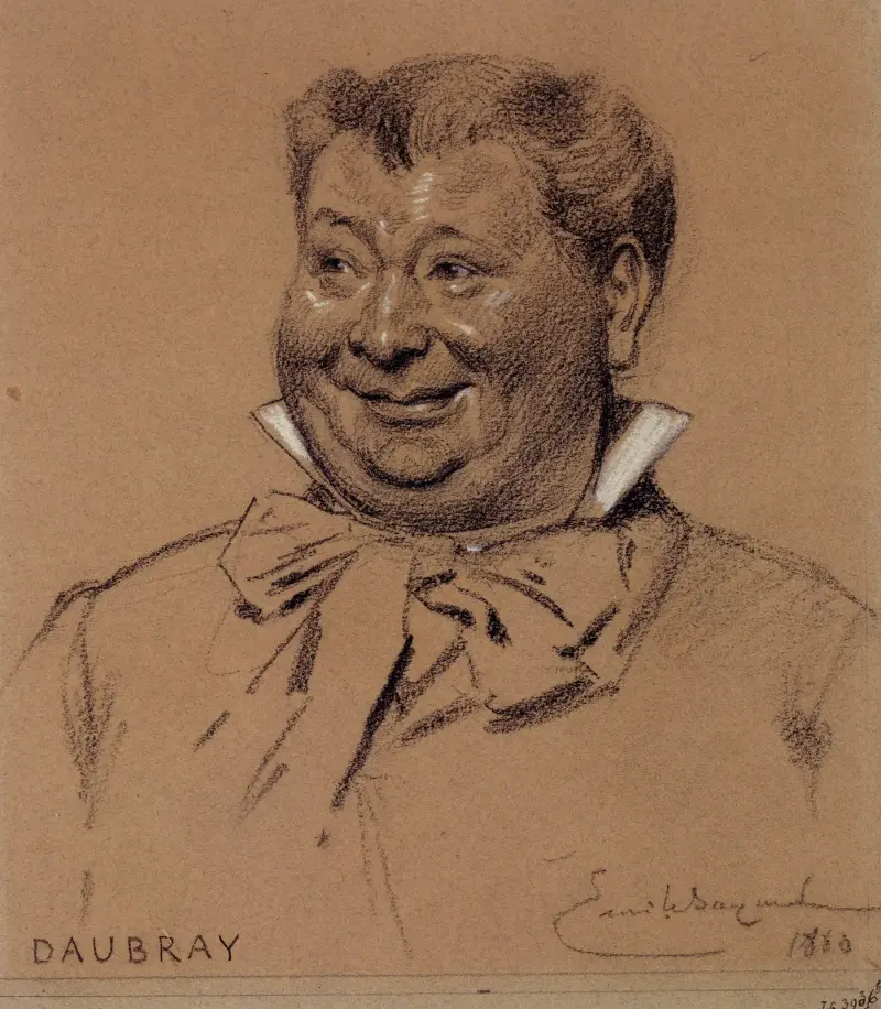 Porträtt av Daubray, skådespelare vid Palais Royal, 1880 – nr 2 av Émile-Antoine Bayard