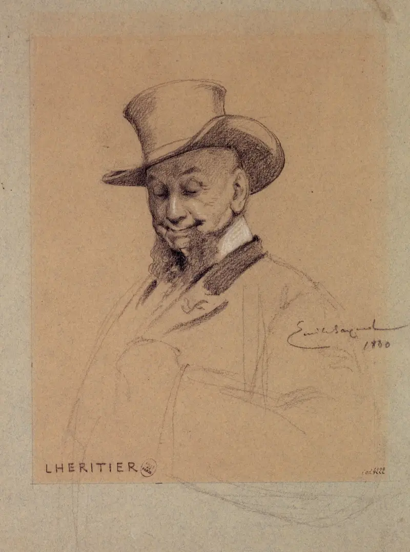 Porträtt av Lhéritier, skådespelare vid Palais Royal, 1880 – nr 2 av Émile-Antoine Bayard