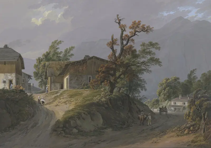 Vy över Viû en Salas och Môle av Jean-Antoine Linck