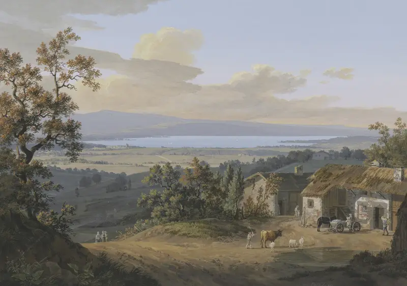 Utsikt över Genèvesjön av Jean-Antoine Linck