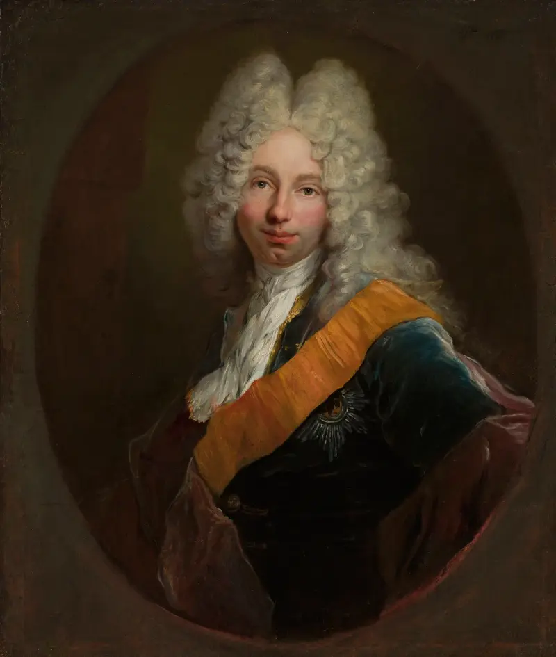 Friedrich Wilhelm Kettler (1692–1711) (porträtt av en man i peruk med Svarta örns orden) av Antoine Pesne