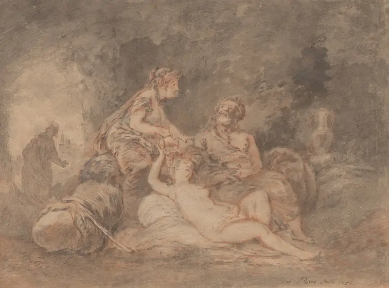 Lot och hans döttrar av Antoine Pesne