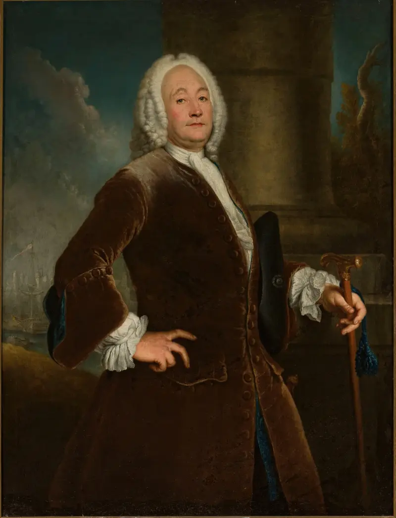 Porträtt av Heinrich Voguell av Antoine Pesne