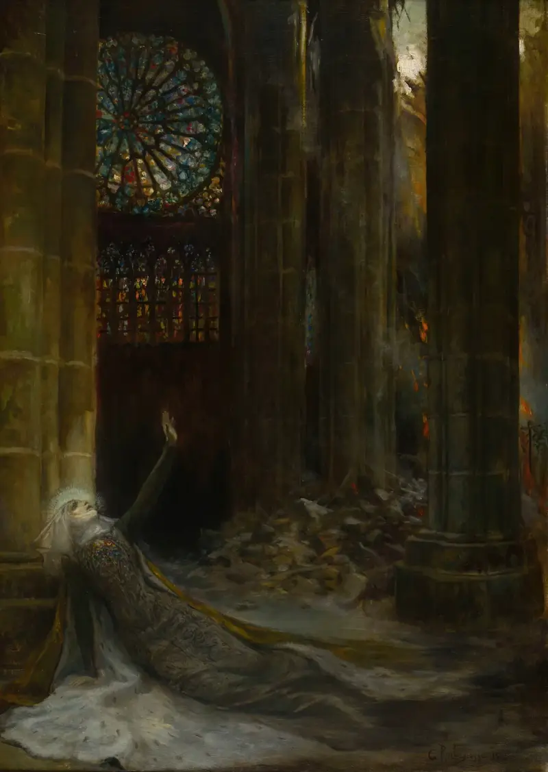 Intérieur de cathédrale av Georges Antoine Rochegrosse