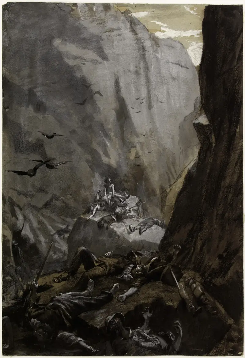 Le défilé du Pilier-Noir av Georges Antoine Rochegrosse