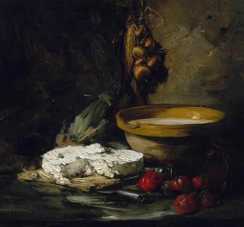 Still Life with Cheese (probably late 1870s) av Antoine Vollon