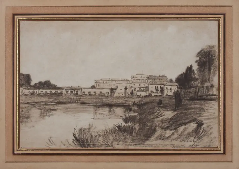 Vy över Versailles av Antoine Vollon