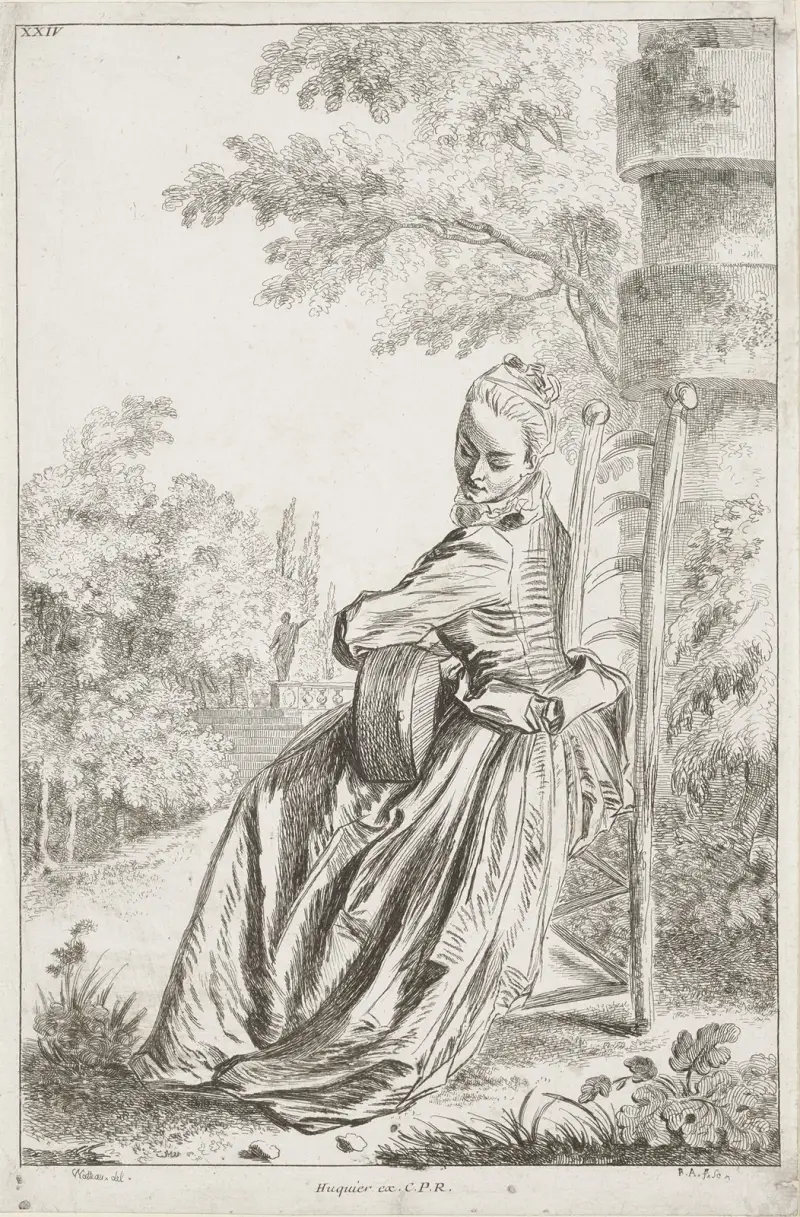 Kostymplansch XXIV av Jean-Antoine Watteau