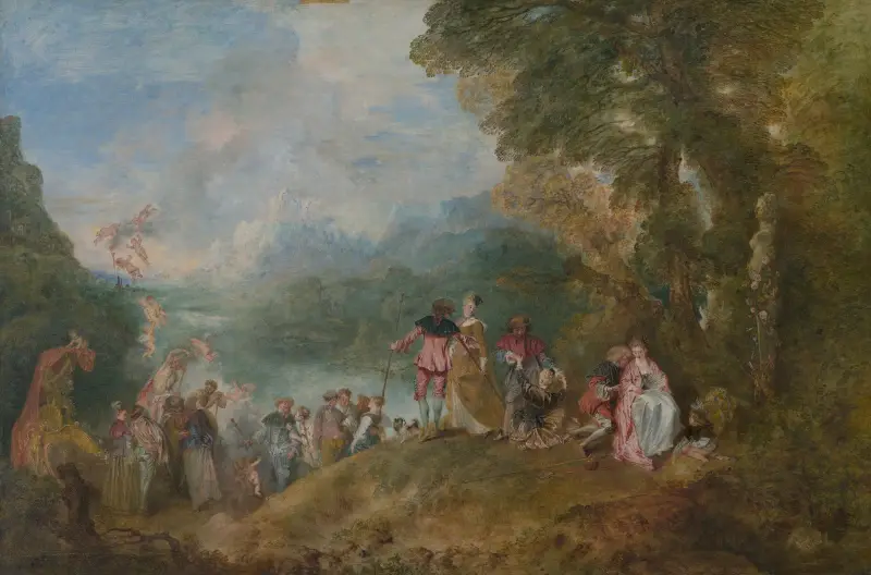 Avfärden till Kythera av Jean-Antoine Watteau