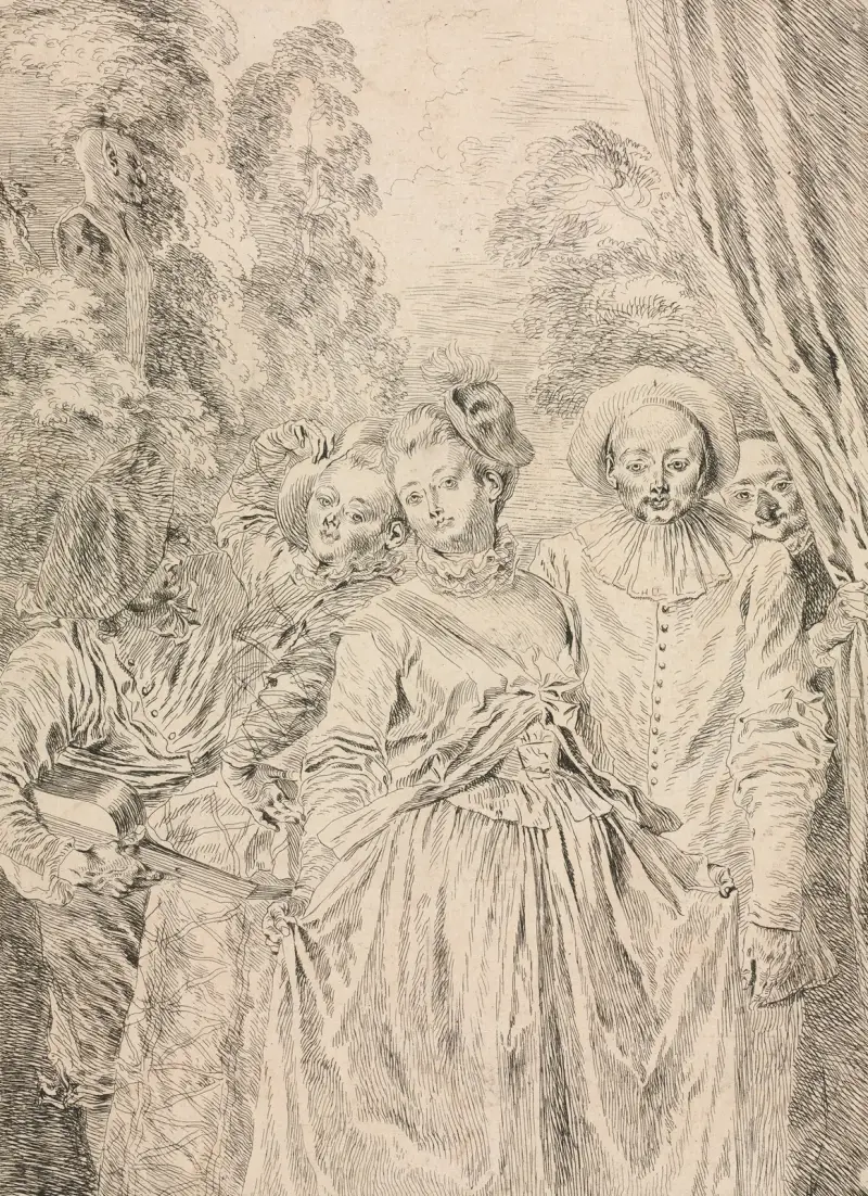 Kläderna är italienska, 1715 – nr 2 av Jean-Antoine Watteau