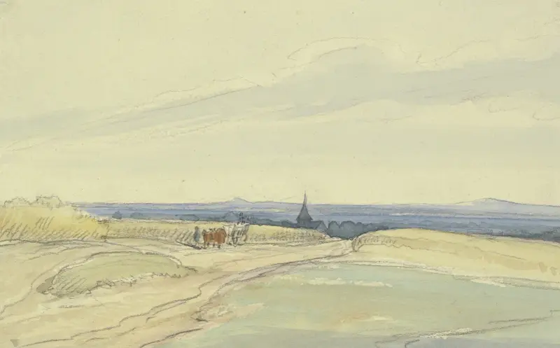 Flache Landschaft von Anton Burger