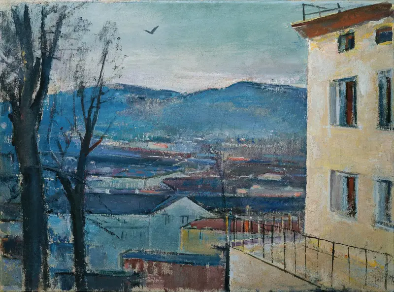 Salzburger Abendlandschaft av Anton Faistauer