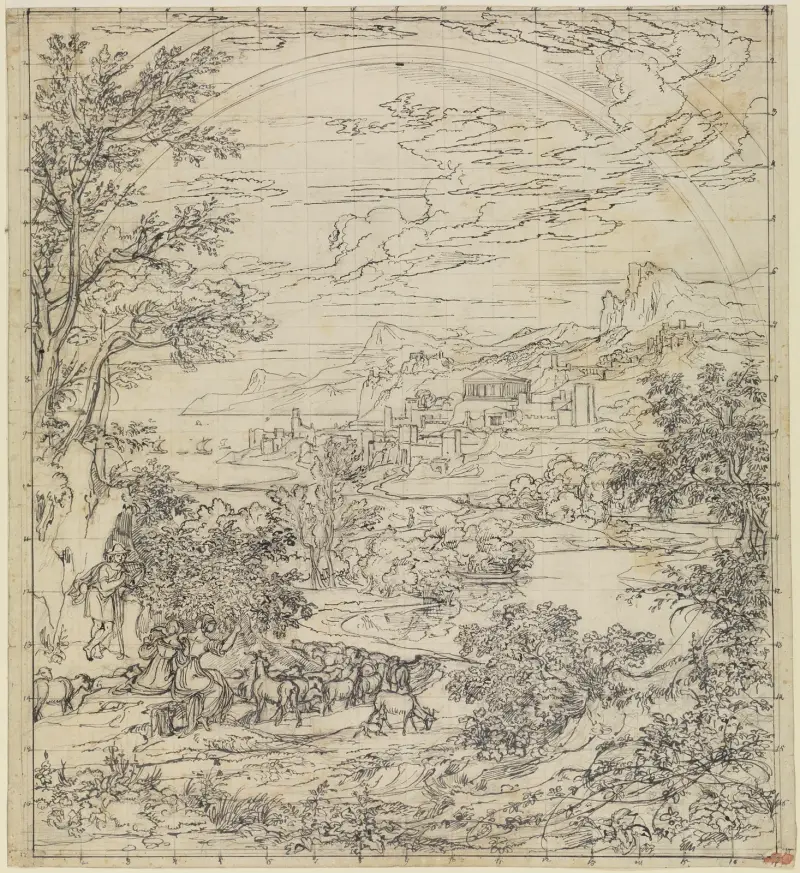 Heroische Landschaft mit Regenbogen – Nr. 1 von Joseph Anton Koch