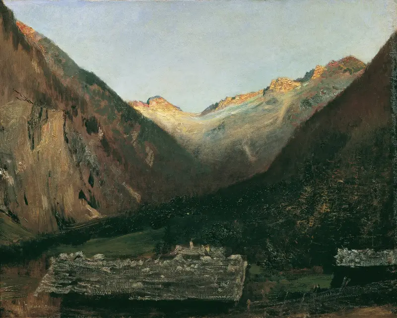 Abend in der Prossau bei Gastein von Anton Romako
