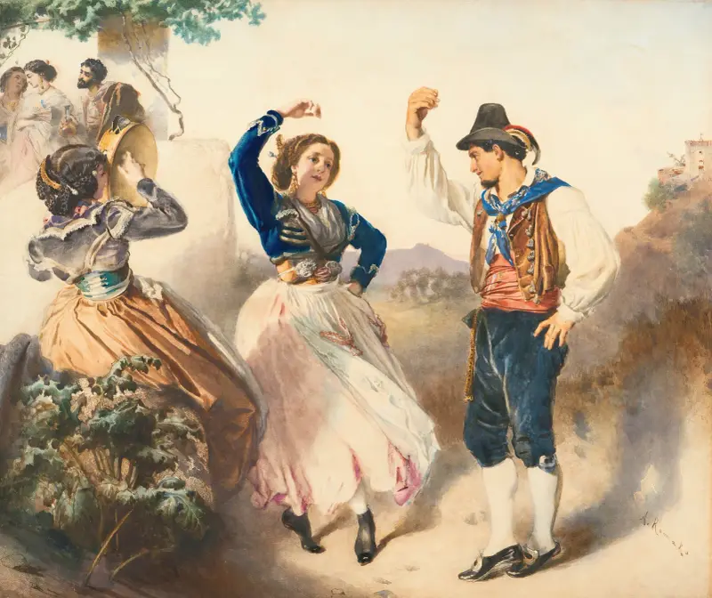 Tarantella av Anton Romako