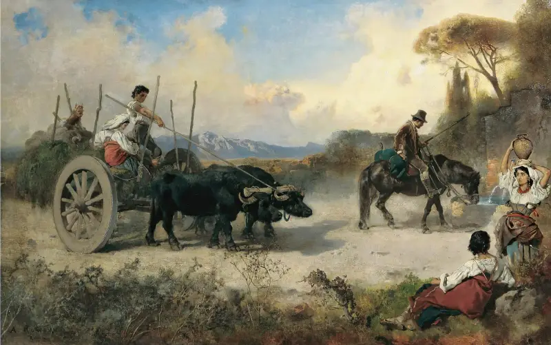The watering place av Anton Romako