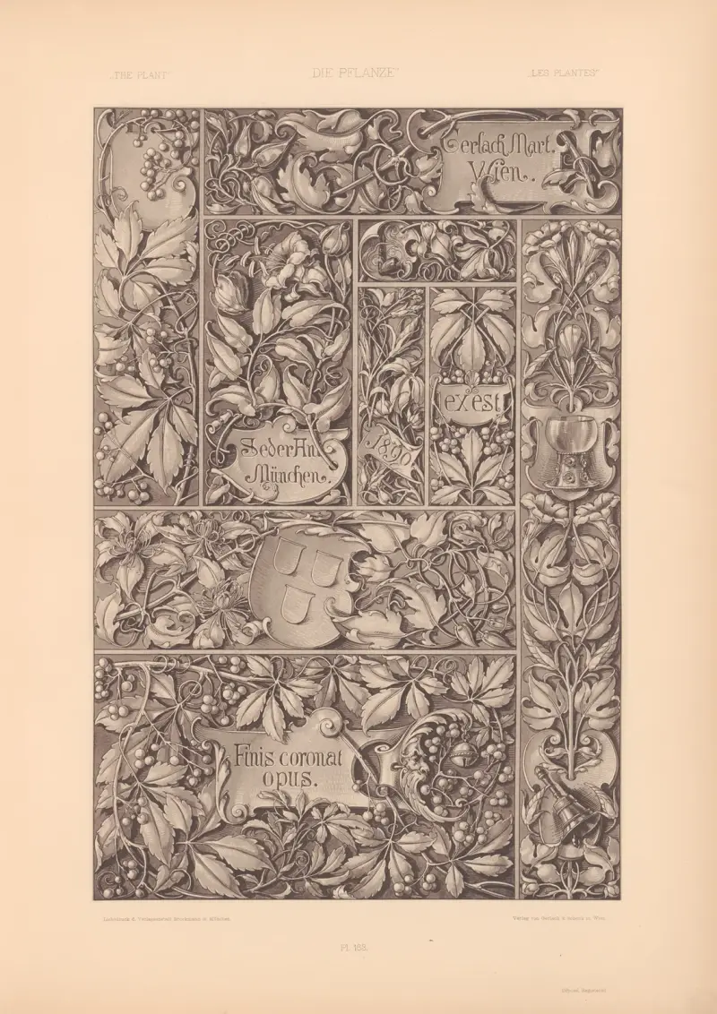 Die Pflanze in Kunst und Gewerbe (The Plant in Art and Industry) Pl.139 av Anton Seder